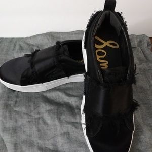 Sam Edelman Levine Frayed Satin Slip-ons